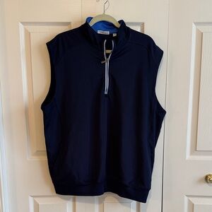 Men's Classic Navy Zip-Up Golf Vest